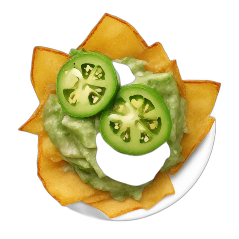 Plato de Chilaquiles verdes emoji