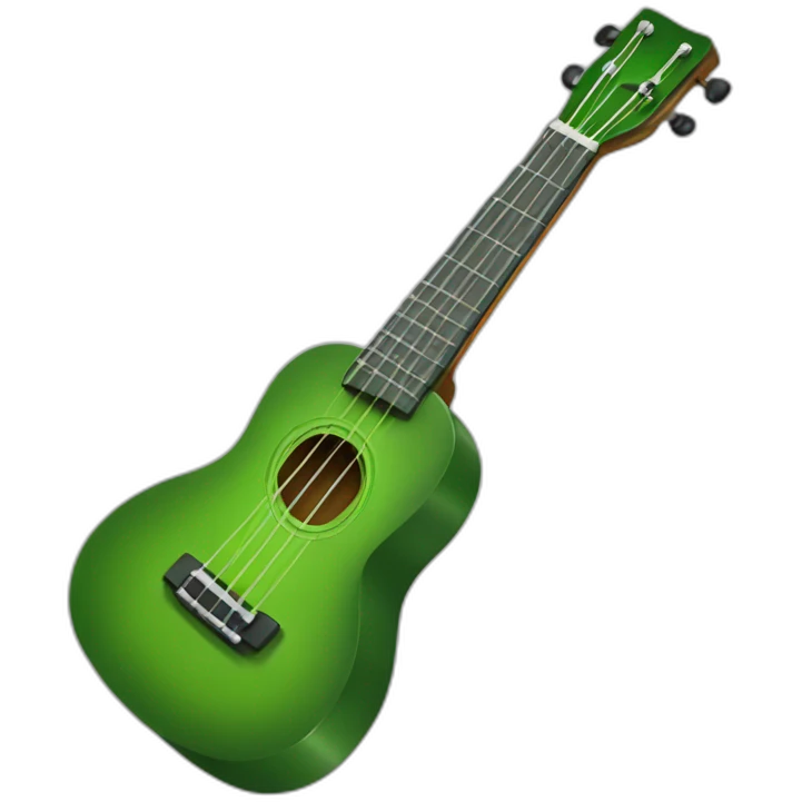green-colored-ukulele emoji