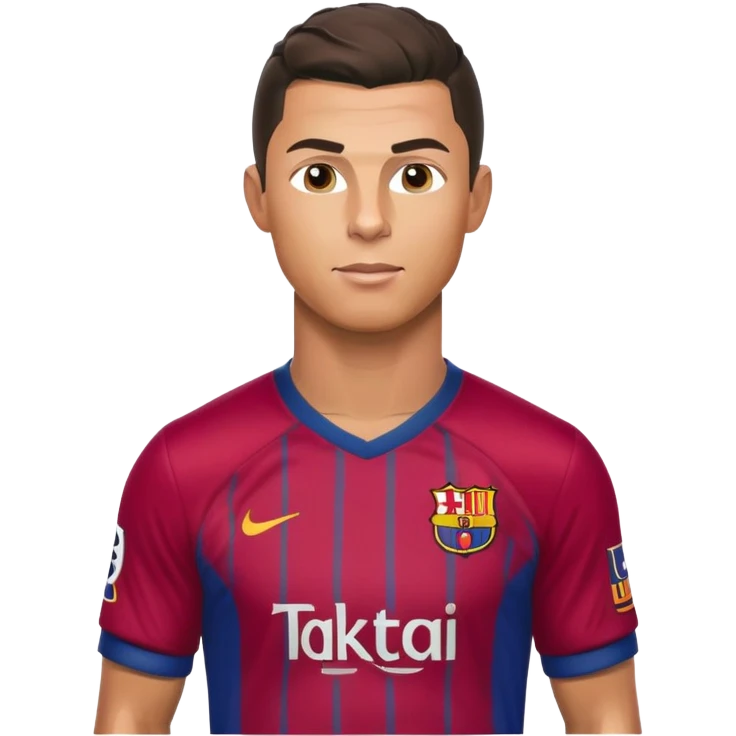 Cristiano Ronaldo in Barca trikot emoji