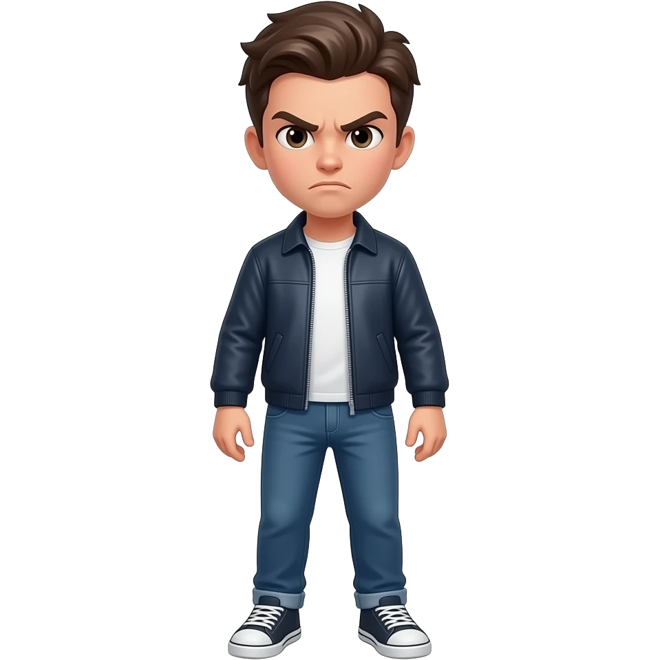 emoji jugendlicher, ganzer Körper, wütend emoji