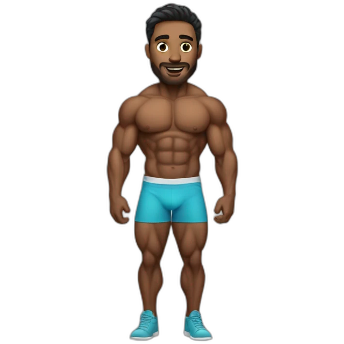 bodybuilder with clothes emoji