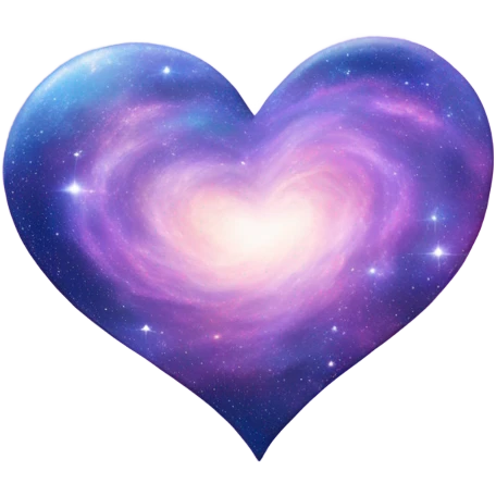 Pastel purple blue galaxy heart  emoji