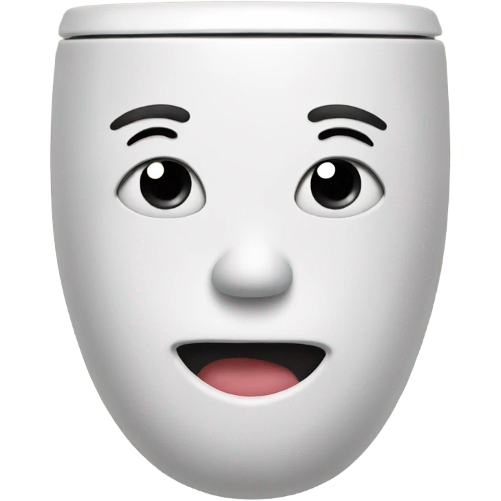 Make a toilet with a face coming out emoji