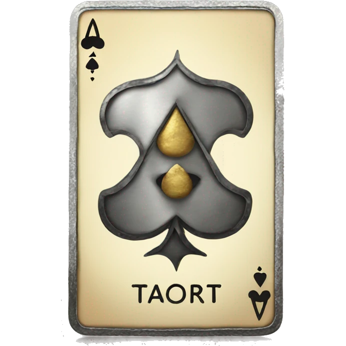 tarot playing cards made of metal emoji