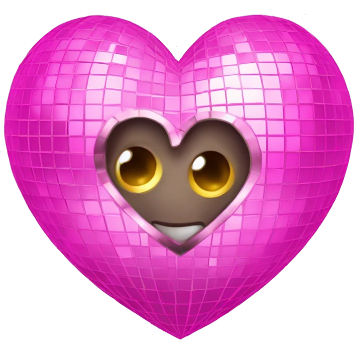 pink disco ball heart emoji