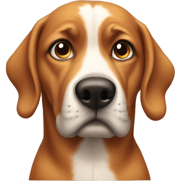 Side eye from dog emoji
