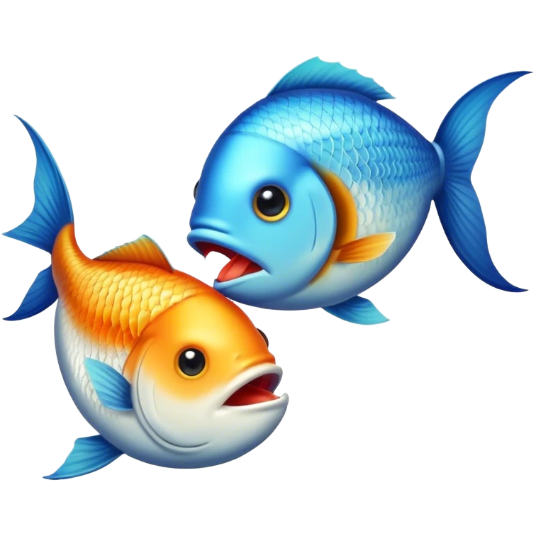 Fish eating a fish emoji