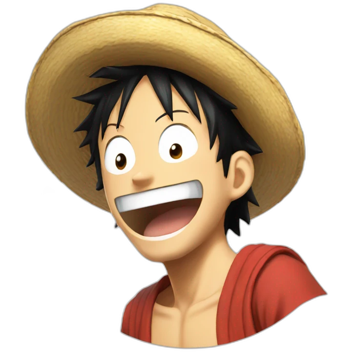 Luffy lauging emoji