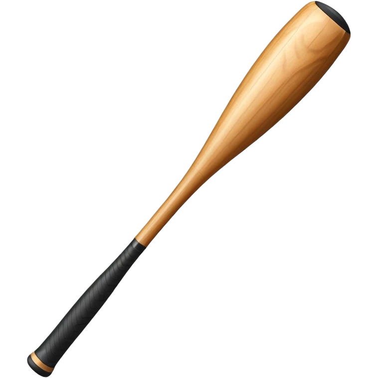 short thick wooden baseball bat with visible wood grain emoji