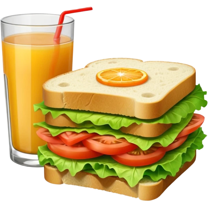 sandwiche and juice emoji