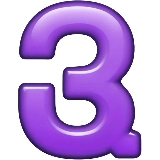 number one purple and black emoji