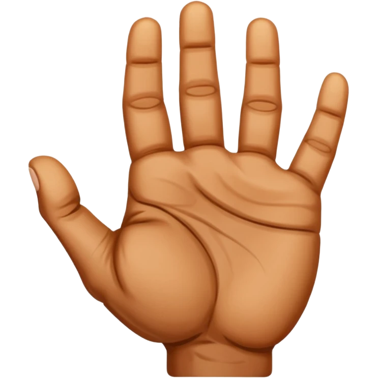 strong veiny closed hand emoji