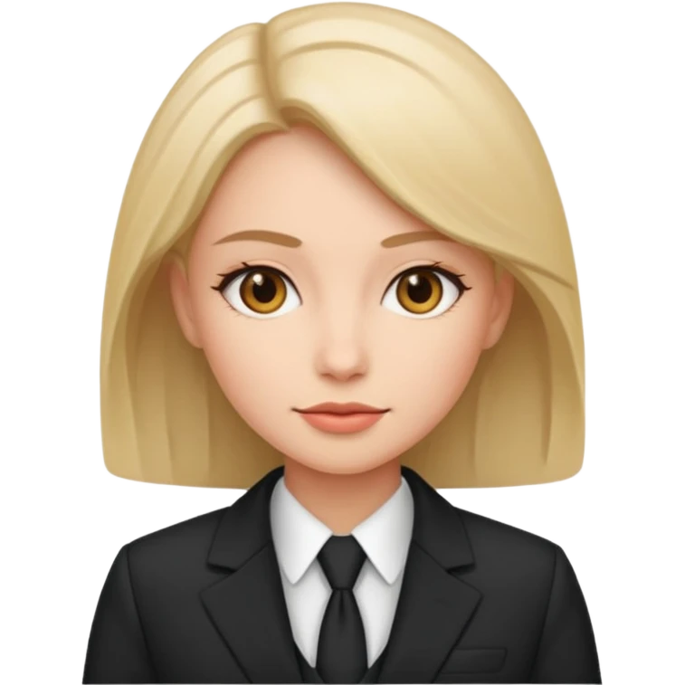 she is wearing a suit emoji
