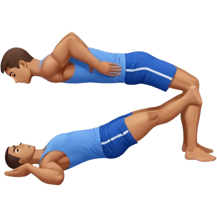 glute-bridges-exercise guy with blue shorts  emoji