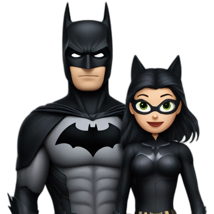 Batman holds catwoman  emoji