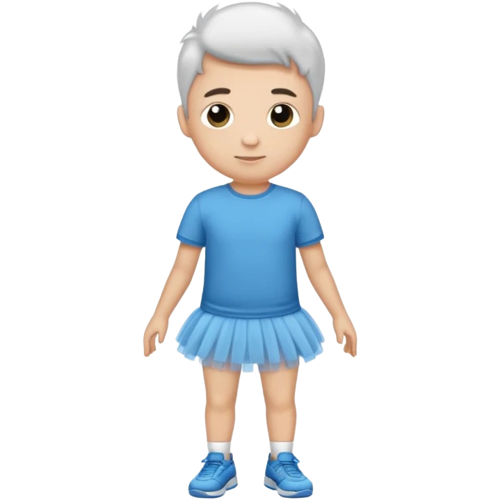 tutu boy with tshirt emoji
