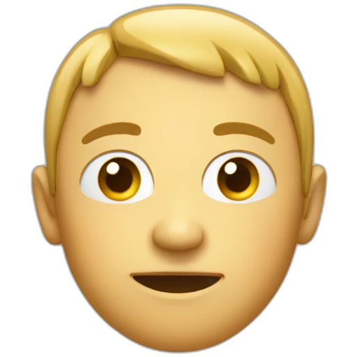 a pin with a rough round head emoji