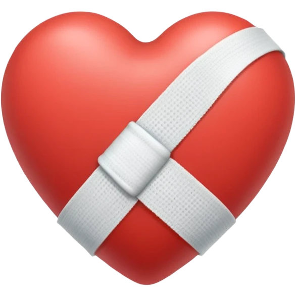 Un corazón envuelto con una cura emoji