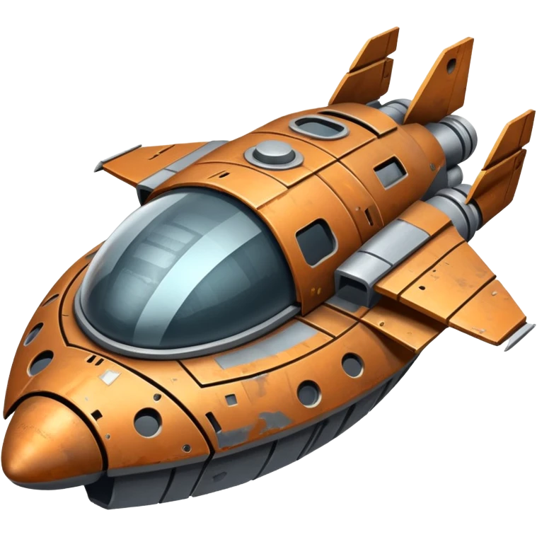 gray futuristic scrap spaceship  emoji