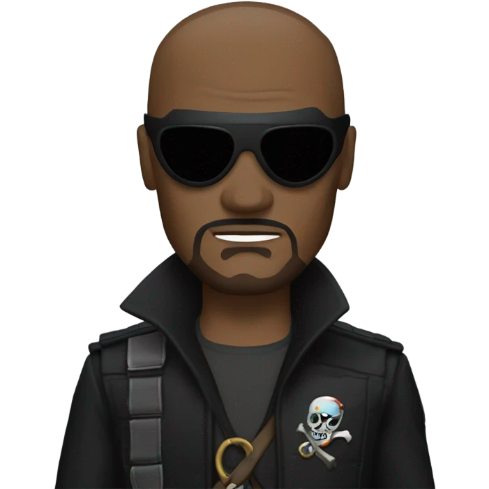 Nick Fury Marvel with pirate patch over one eye emoji