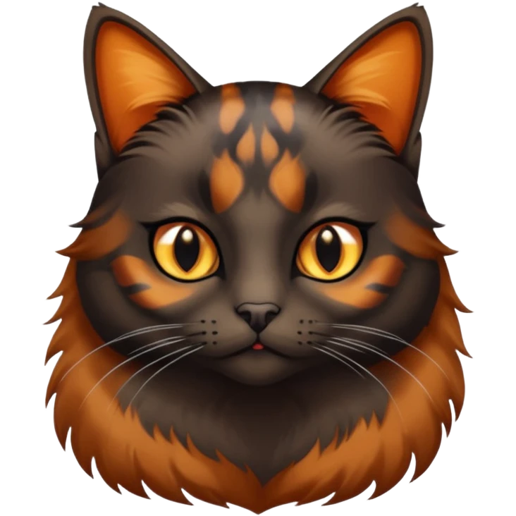 dark tortoiseshell cat emoji