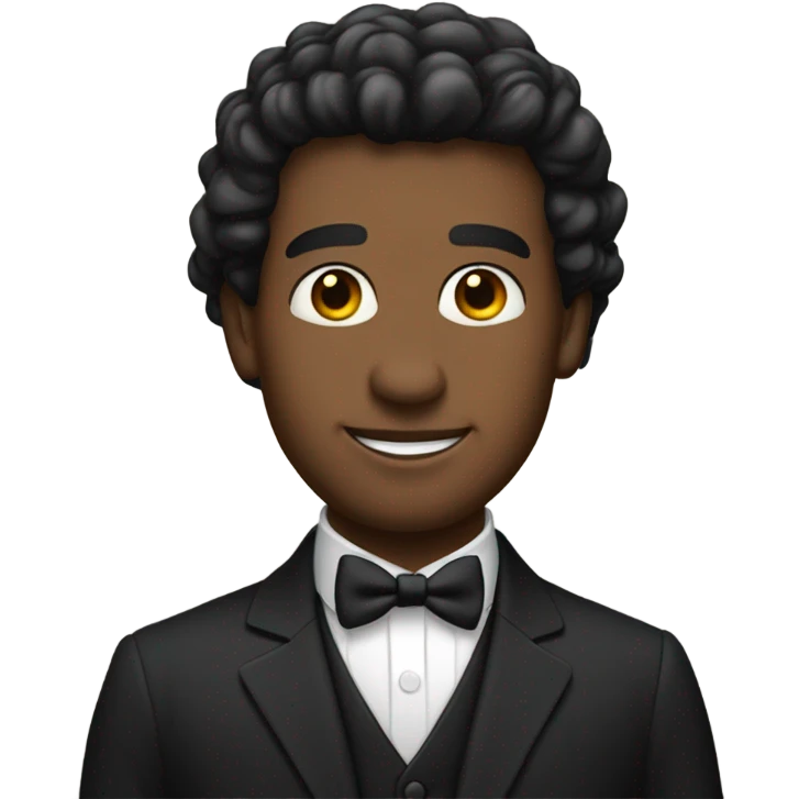 Fat man in black suit emoji