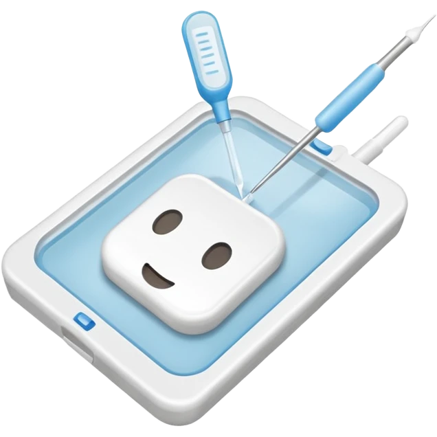 cheek swab, test kit emoji