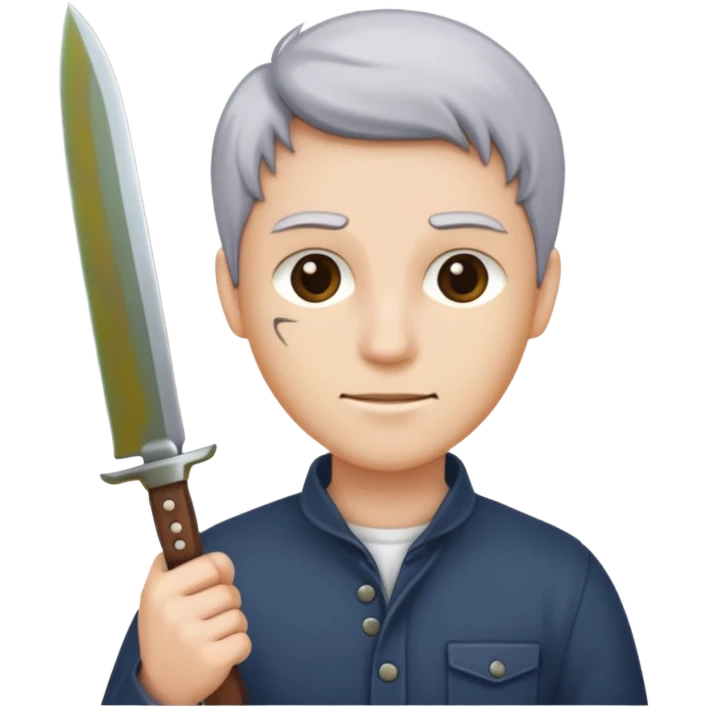 chick holding knive emoji