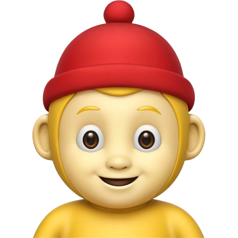 Sarı Teletabi kırmızıyı domaltan emoji