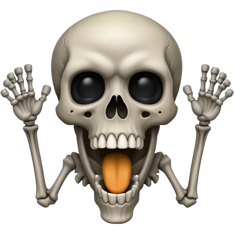 Raging skeleton emoji