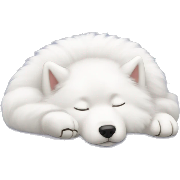 Sleeping Samoyed  emoji