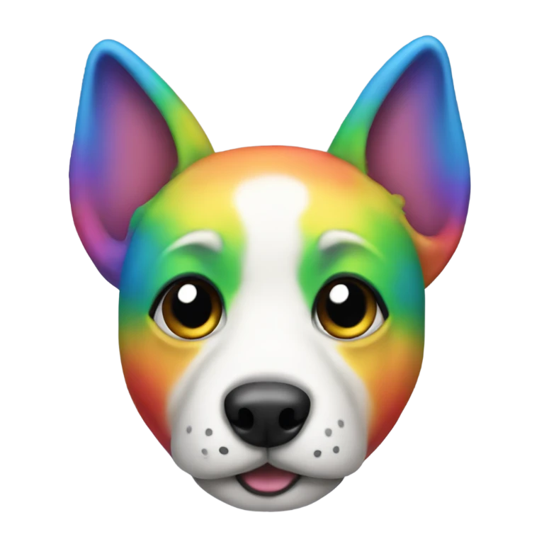Rainbow dog emoji