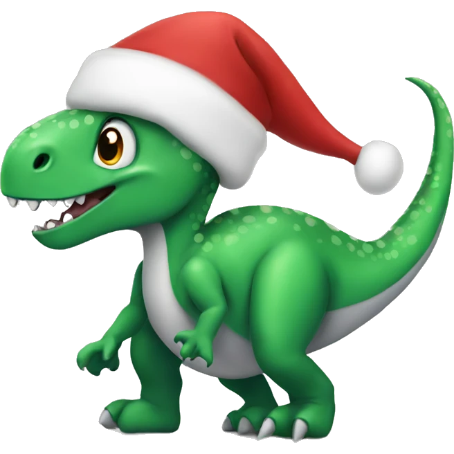 Christmas dinosaur  emoji
