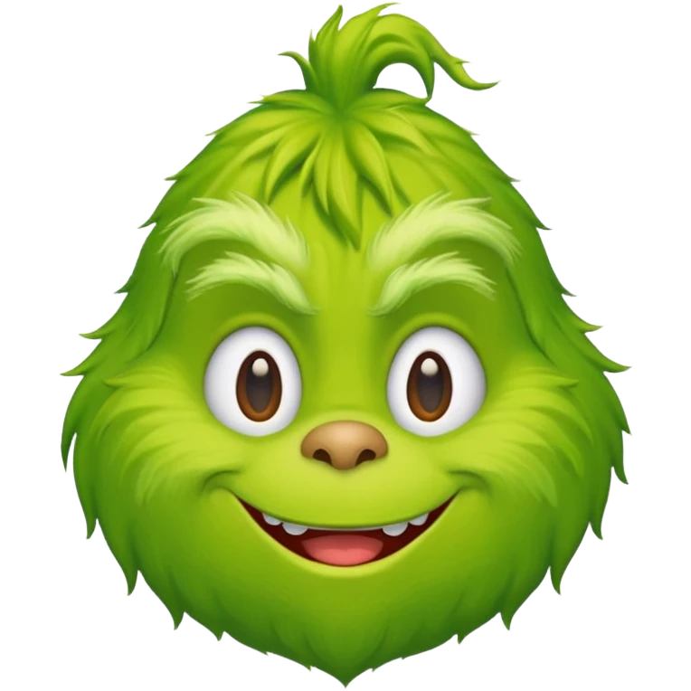Create a Grinch emoji for a teams chat but make it more original style to the movie emoji