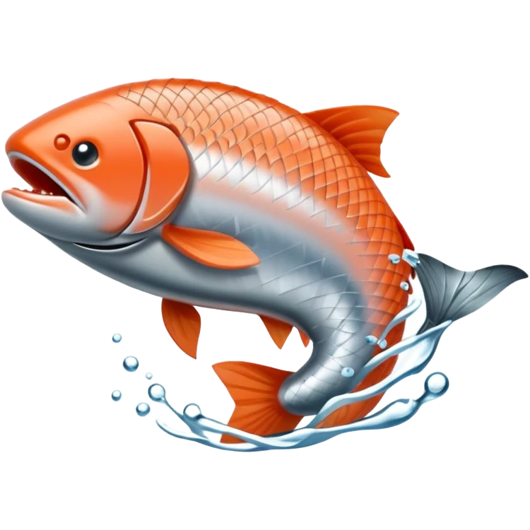 salmon flopping around emoji