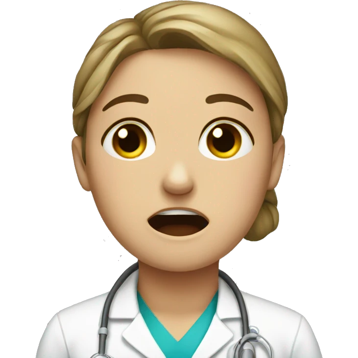 nurse crying emoji