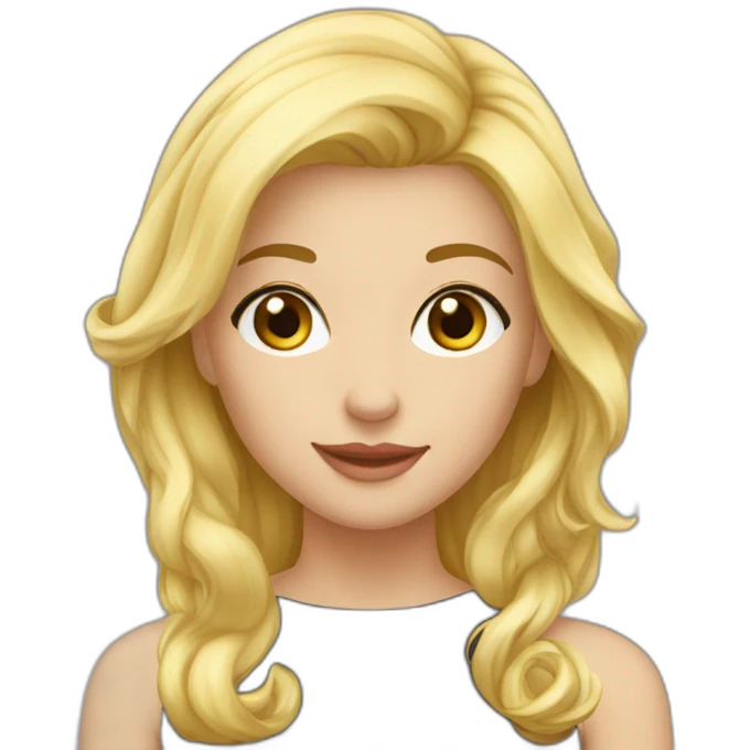 fille cheuveux court blonde belle emoji