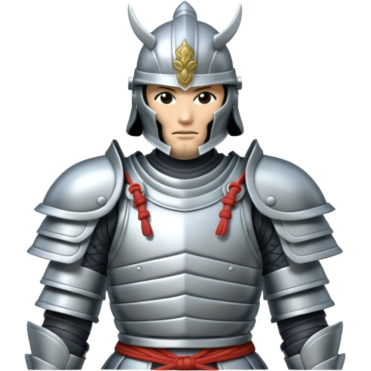 silver samurai armour emoji