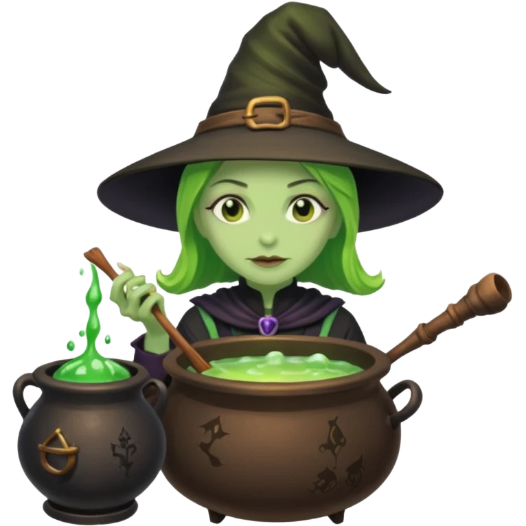 green witch cooking potion emoji