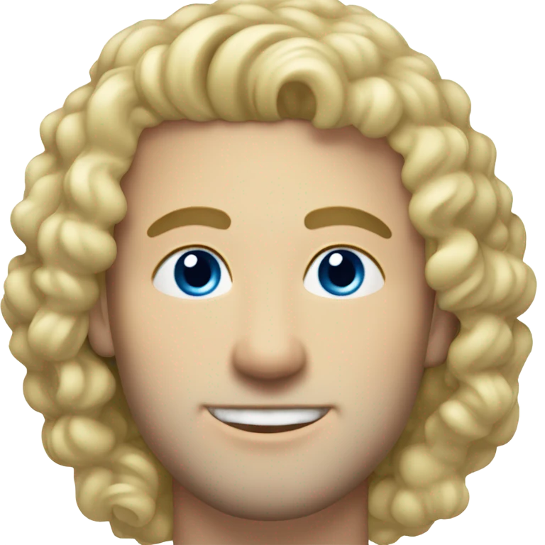 3/4 profile light curl blonde 30yo man blue eyed pale skin emoji