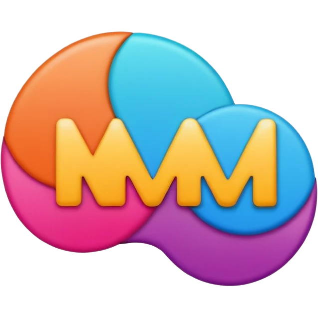 logo with bold and clear text 'SM CORPRATION', modern and friendly business brand style emoji