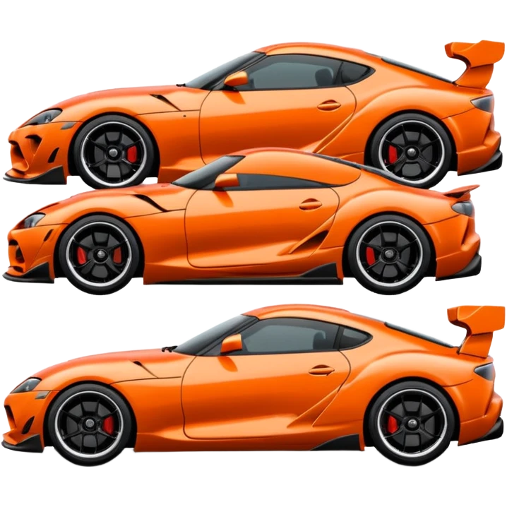 Toyota Supra mk iv orange  emoji