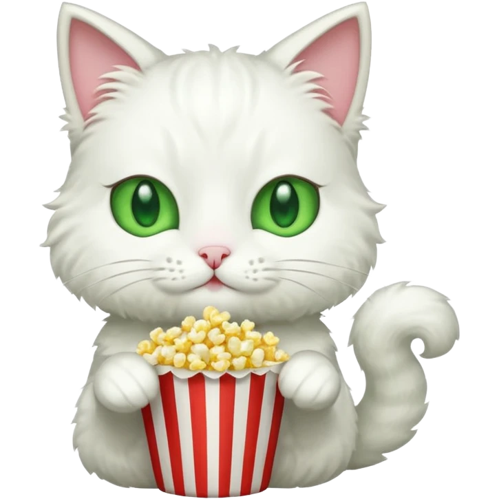 Gato comendo pipoca emoji