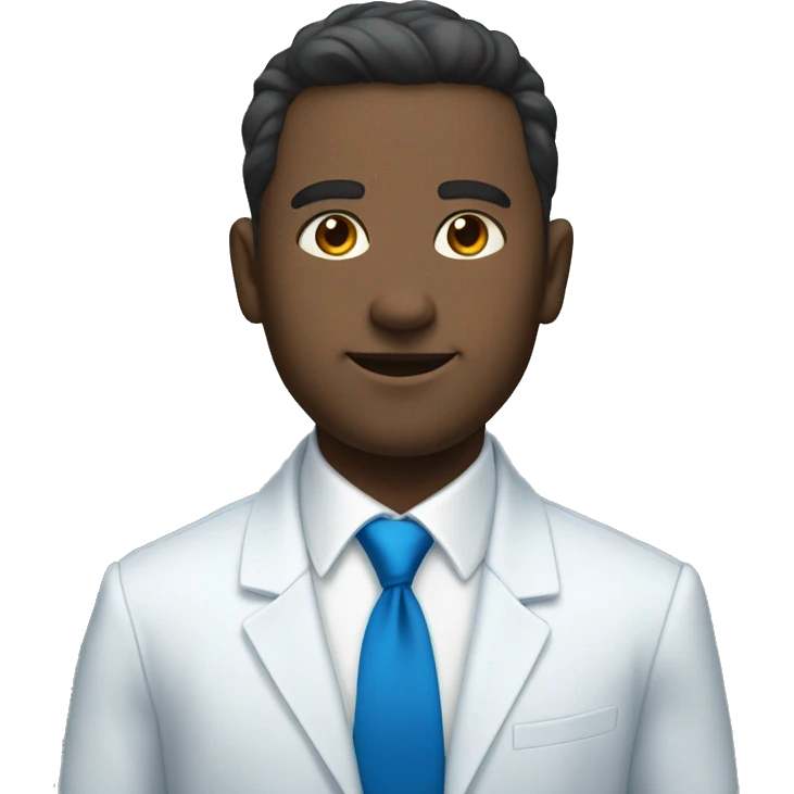 only blue pent coat with white shirt and blue tie without human emoji
