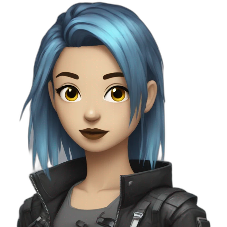 Cyberpunk cute femboy emoji
