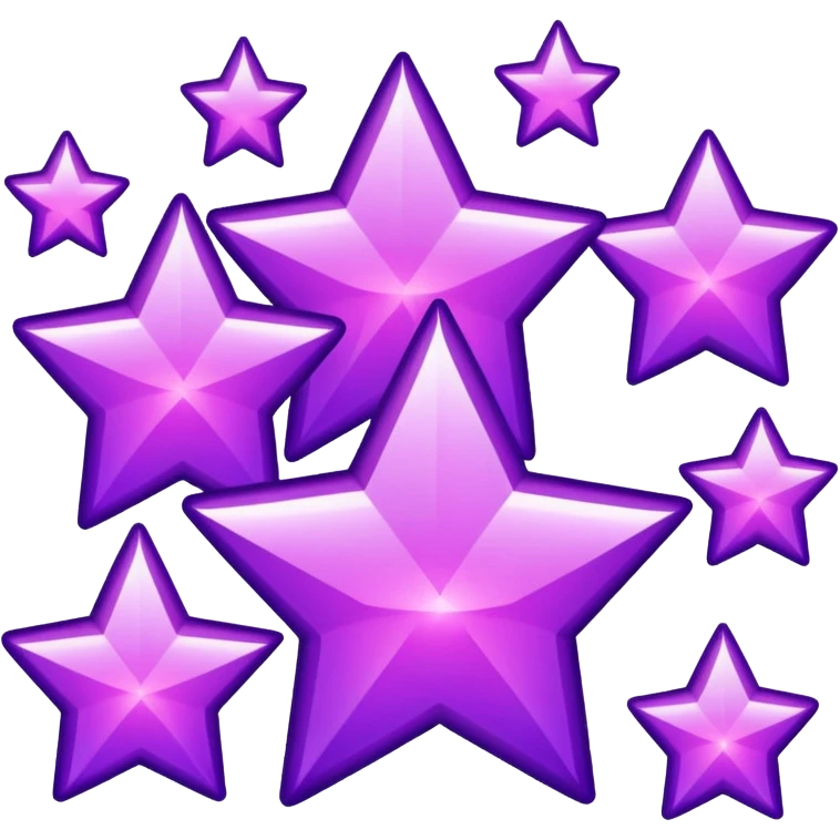 glitter cian and purple staight emoji