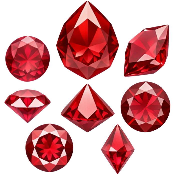 Red crystal group emoji