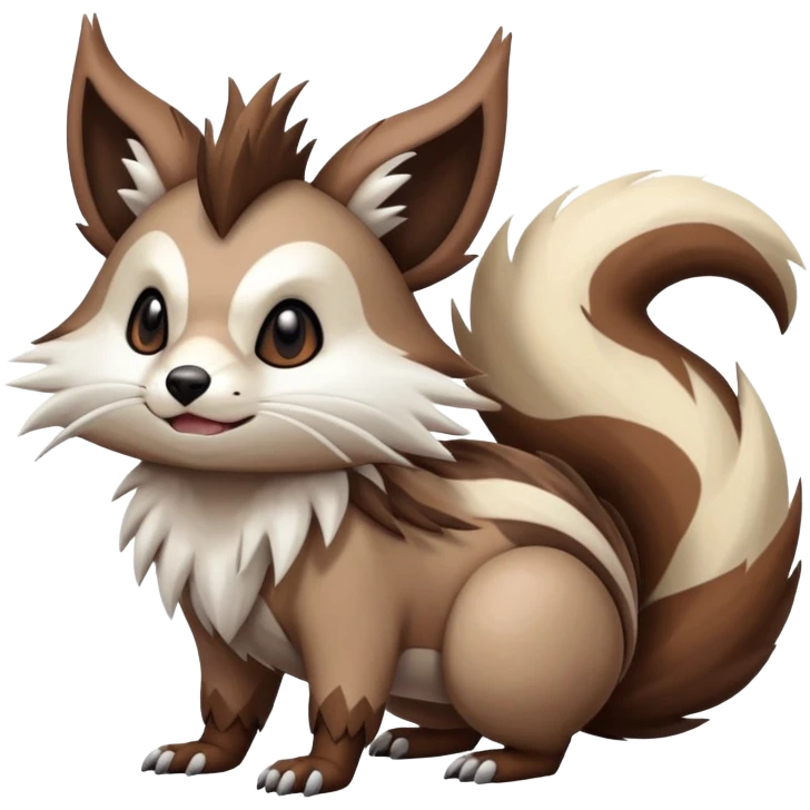zigzagoon-linoone-furret-Fakémon-hybrid-creature (full body)  emoji