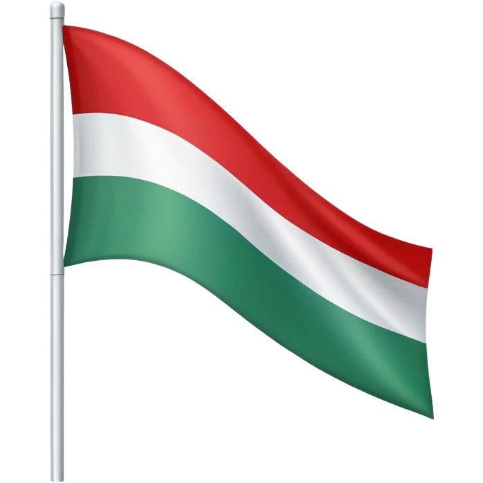 Green, white, red flag but white line is very thin emoji