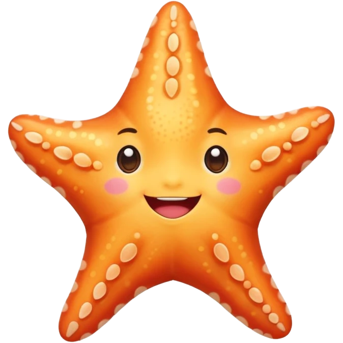 cute starfish, happy, small cheeks, bright colors emoji